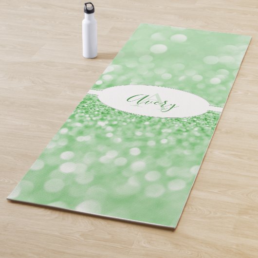 Green Glitter personaliseert Yoga Mat (In situ)