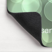 Green Glitter Personalized Girly Muismat (Hoek)