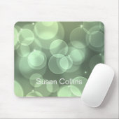 Green Glitter Personalized Girly Muismat (Met muis)