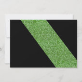 Green Glitter Photo Lijst Afstuderen Invitation Kaart (Achterkant)