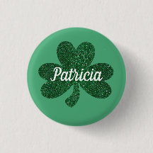 Green Glitter Shamrock Clover St Patrick's Day