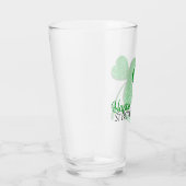 Green Glitter Shamrock Happy St Patrick's Day Glas (Rechts)