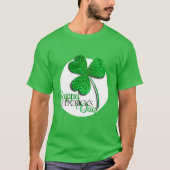 Green Glitter Shamrock Happy St Patrick's Day T-S T-shirt (Voorkant)