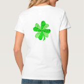 Green glitter shamrock St Patrick I'm not Irish T-shirt (Achterkant)