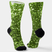 Green Glitter Sokken (Gebogen)