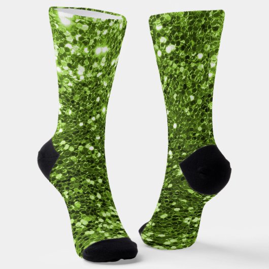 Green Glitter Sokken (Gebogen)