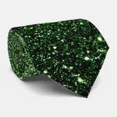Green Glitter Stropdas (Opgerold)