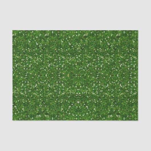 Green Glitter Tissue Paper Tissuepapier (Voorkant)
