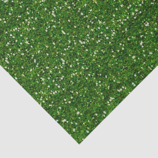 Green Glitter Tissue Paper Tissuepapier (Detail)