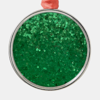 Green Glitter to Customize Metalen Ornament