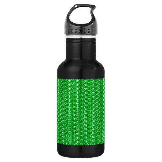 Green Glitter Waterfles (Voorkant)