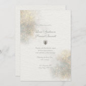 Green Glitter Waterverf Vormen bruiloft Kaart (Voorkant / Achterkant)