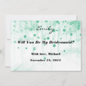 Green Glitter Zal je mijn Bridesmaid-uitnodiging z Kaart (Voorkant)