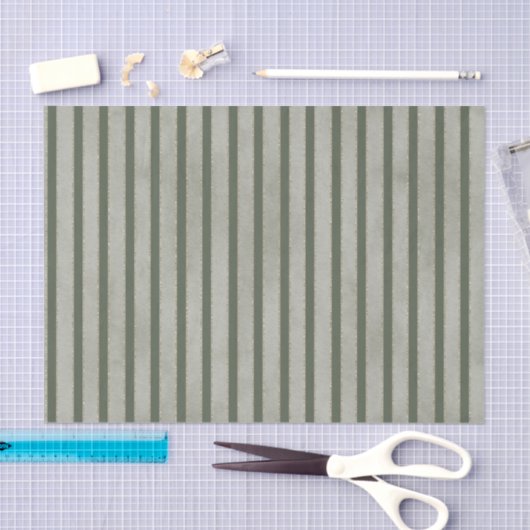 Green Glitzy Gold Stripes Christmas Tissuepapier (Craft)