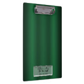 Green Gloss Shine Elegant Glam Gepersonaliseerd Klembord (Rechts)
