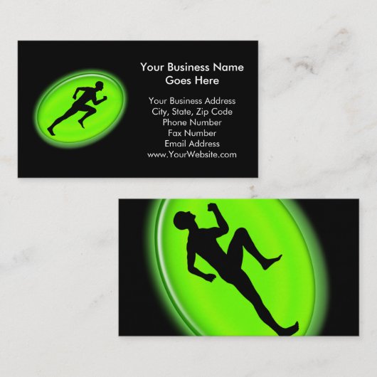 Green Glow Fitness en Personal Training Logo Visitekaartje (Voorkant / Achterkant)