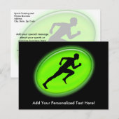 Green Glow Fitness Logo Briefkaart (Voorkant / Achterkant)