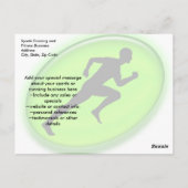 Green Glow Fitness Logo Briefkaart (Achterkant)