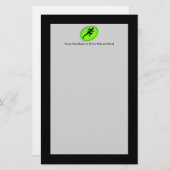 Green Glow Fitness Logo Briefpapier (Voorkant / Achterkant)