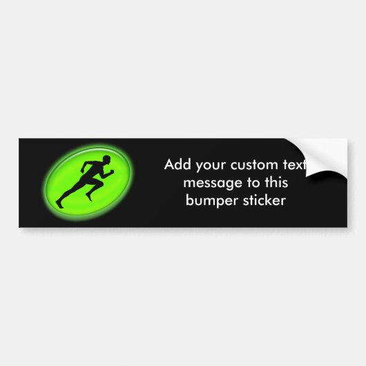 Green Glow Fitness Logo Bumpersticker (Voorkant)