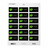 Green Glow Fitness Logo Etiket (Full Sheet)