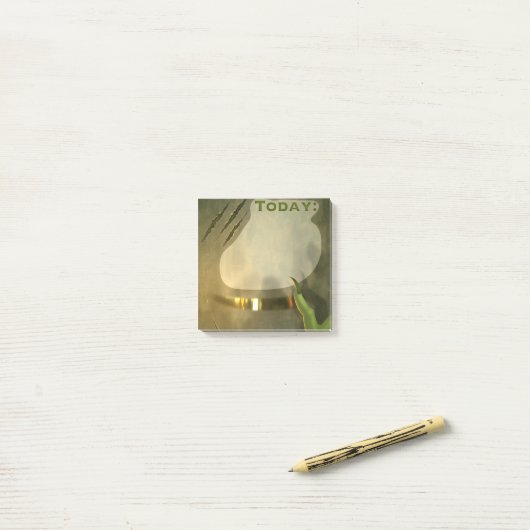 Green Goblin merkt op Post-it® Notes (Op bureau)