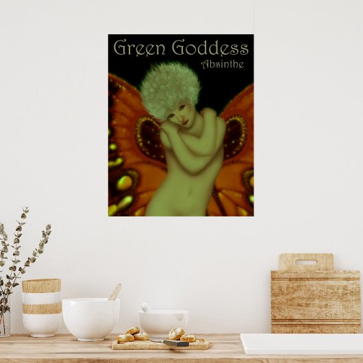 Green Goddess Absinthe Poster (Keuken)