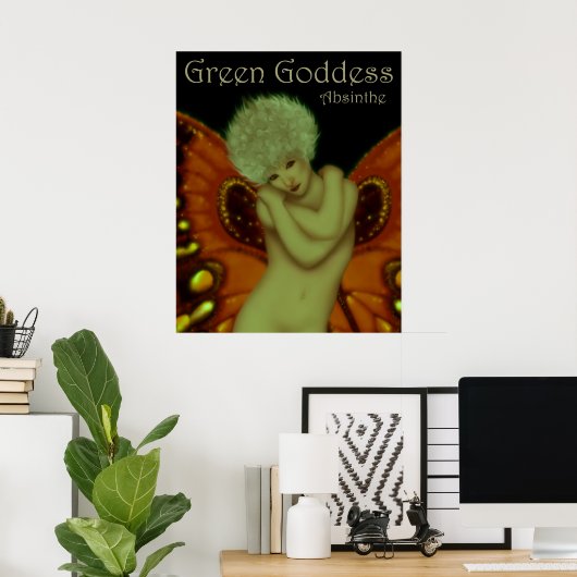 Green Goddess Absinthe Poster (Thuiskantoor)