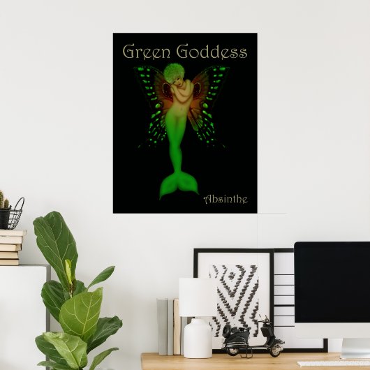 Green Goddess Absinthe Poster (Thuiskantoor)