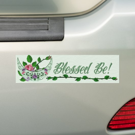 Green Goddess Upright Crescent Bumpersticker (Op auto)