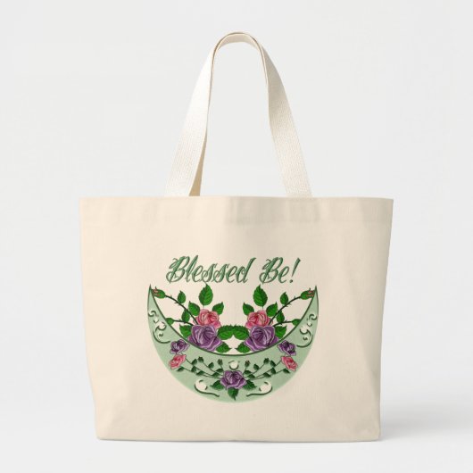 Green Goddess Upright Crescent Grote Tote Bag (Voorkant)