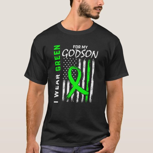 Green Godson Kidney Disease Cerebral Palsy Awarene T-shirt (Voorkant)