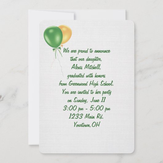 Green & Gold 2025 Afstuderen in de schijnwerpers Kaart (Achterkant)