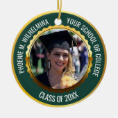 Green Gold 2 Photo Afstuderen Class of 2023 Keramisch Ornament (Voorkant)