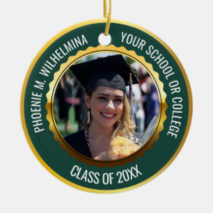 Green Gold 2 Photo Afstuderen Class of 2023 Keramisch Ornament