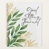 Green Gold Aesthetic Goal Setting Journal Planner (Voorkant)