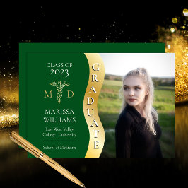 Green Gold Afstuderen Wave Caduceus MD Medical Afs Aankondiging