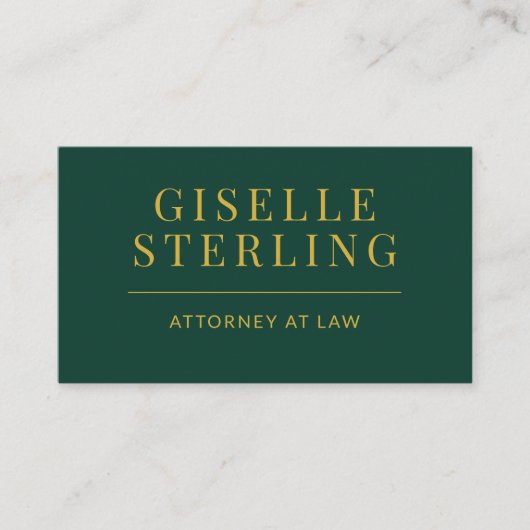 Green Gold Attorney at Law Photo QR Code Visitekaartje (Voorkant)