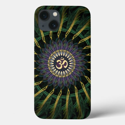 Green Gold Aum Swirl New age Case-Mate iPhone Case (Achterkant)