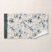 Green Gold Bamboe Patroon (Waterverf) Bad Handdoek (Handdoek)