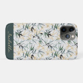 Green Gold Bamboe Patroon (Waterverf) Case-Mate iPhone Case (Achterkant (horizontaal))