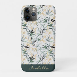 Green Gold Bamboe Patroon (Waterverf) Case-Mate iPhone Case