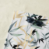 Green Gold Bamboe Patroon (Waterverf) Strandlaken (In situ)