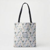 Green Gold Bamboe Patroon (Waterverf) Tote Bag (Voorkant)