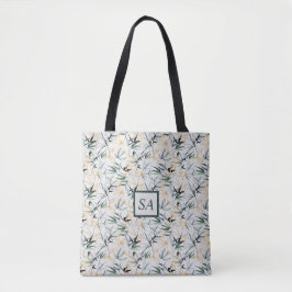 Green Gold Bamboe Patroon (Waterverf) Tote Bag