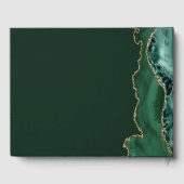 Green Gold Bar Mitswa Party Foto op maat Gastenboek (Achterkant)