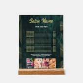 Green Gold Beauty Nail Salon prijslijst menu Acryl Bord (Voorkant)