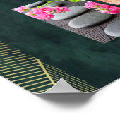 Green Gold Beauty Nail Salon prijslijst menu Poster (Hoek)