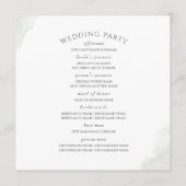 Green Gold bladeren Elegant bruiloft programma Programmakaart (Achterkant)