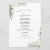 Green Gold bladeren Elegant bruiloft programma Programmakaart (Achterkant)